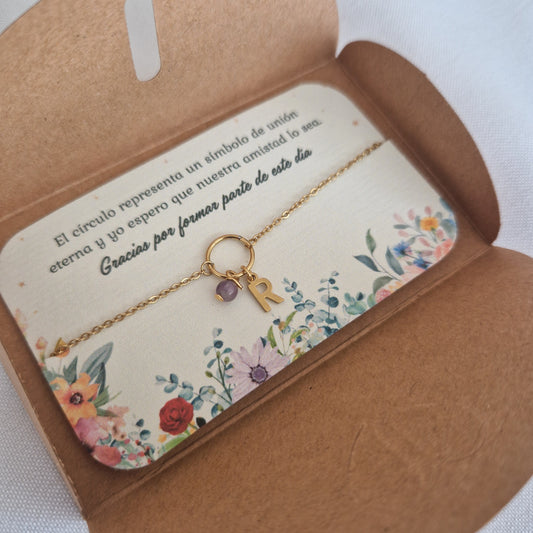 Pulsera círculo inicial