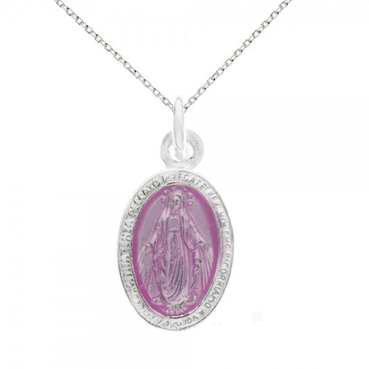 Collar virgen de la Milagrosa esmaltado